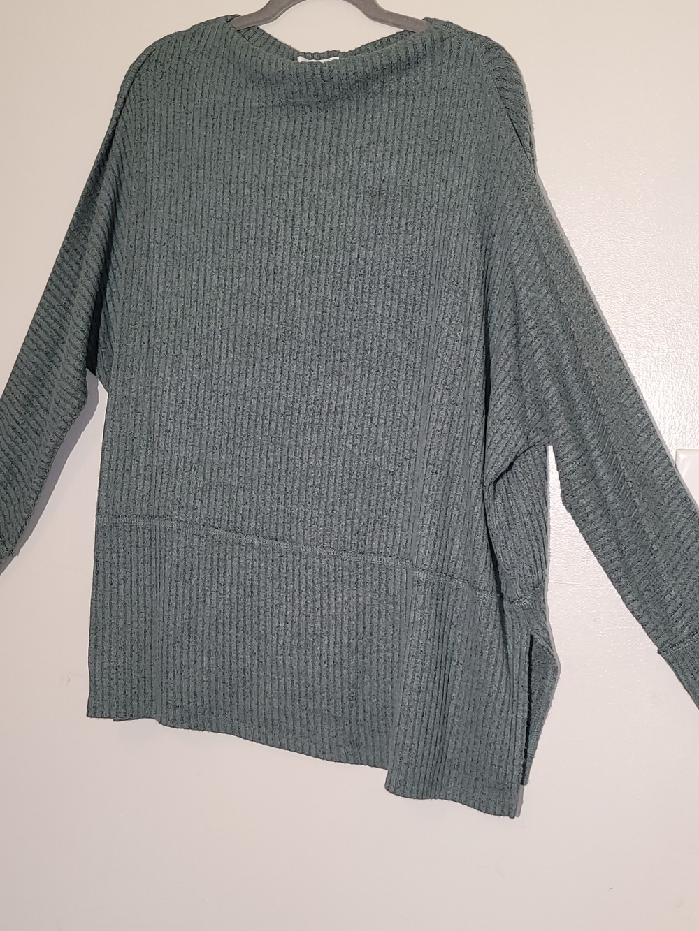 Maurices Ribbed Scoop-Neck Sweater in Dusty Green